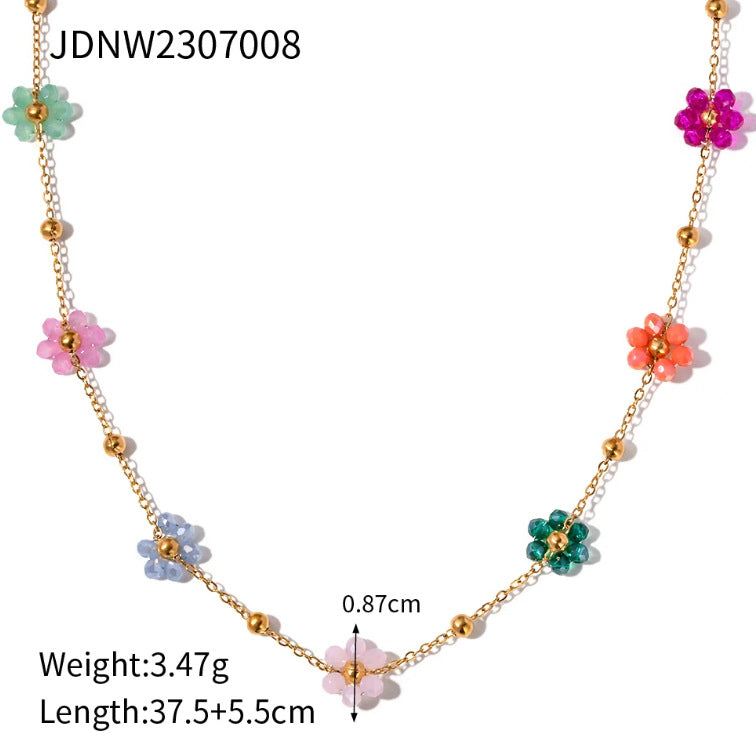 18K Gold Clavicle Necklace – Trendy Titanium Steel Jewelry