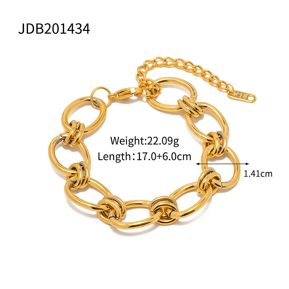 Cuban Link Titanium Steel Bracelet – High-End INS-Style Jewelry