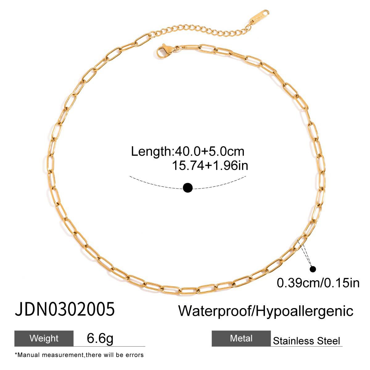 Chain Link Necklace – Minimalist Titanium Steel Jewelry
