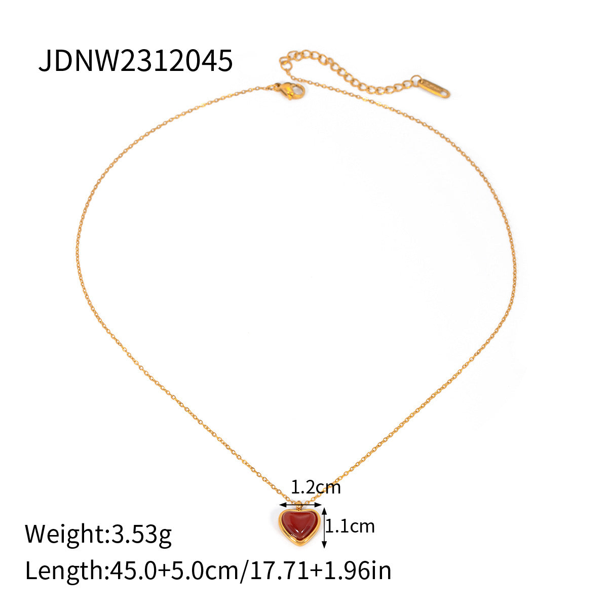 Heart Pendant Necklace – Elegant Titanium Steel Choker