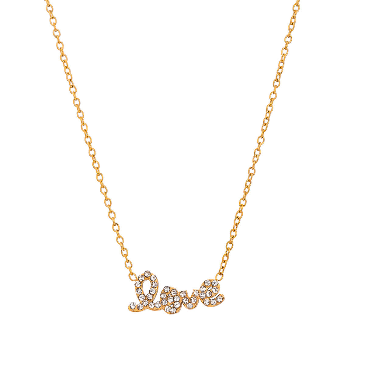 Initial Letter Necklace – Diamond-Inspired Titanium Steel Choker