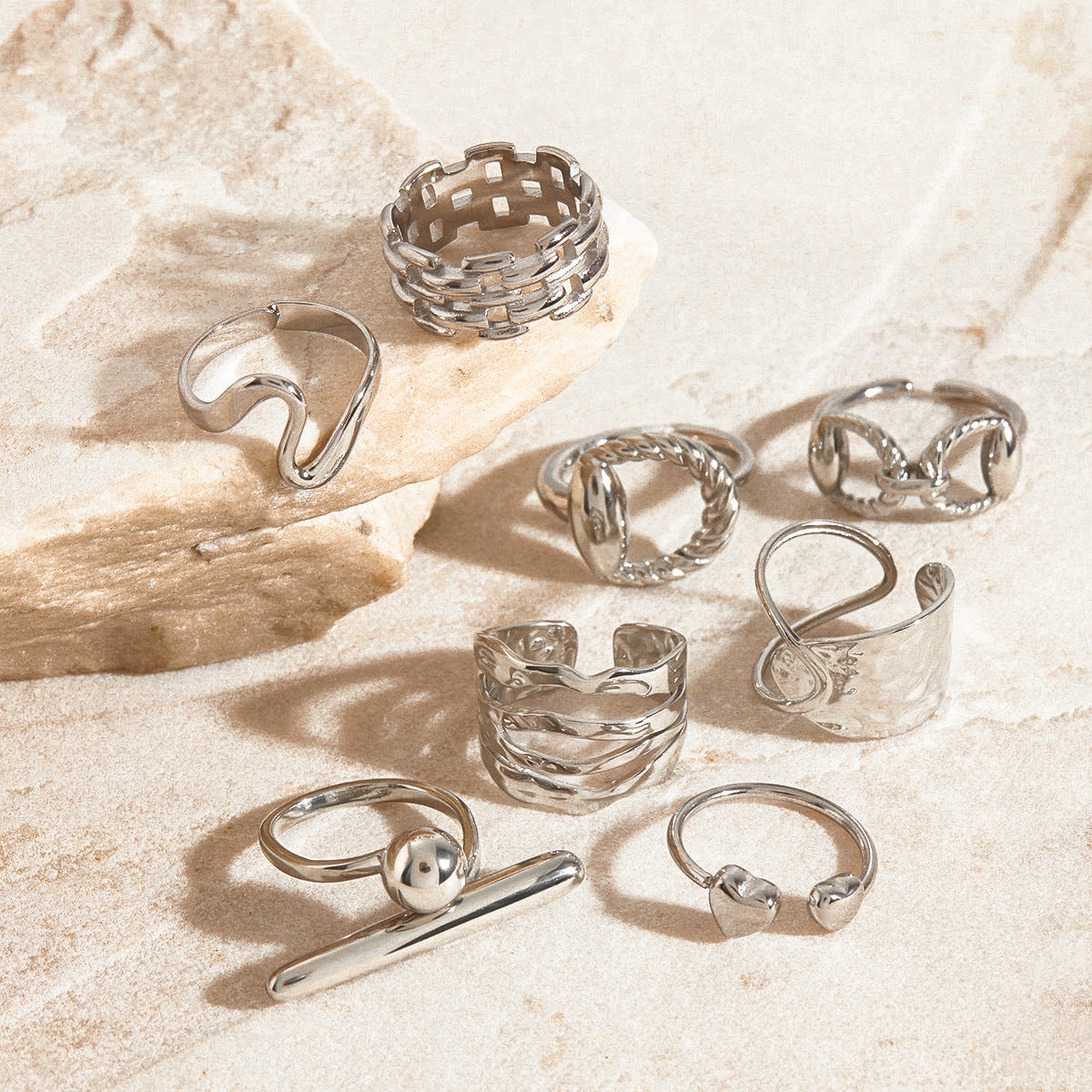 Steel Color Titanium Ring – Minimalist High-End Stainless Steel Jewelry