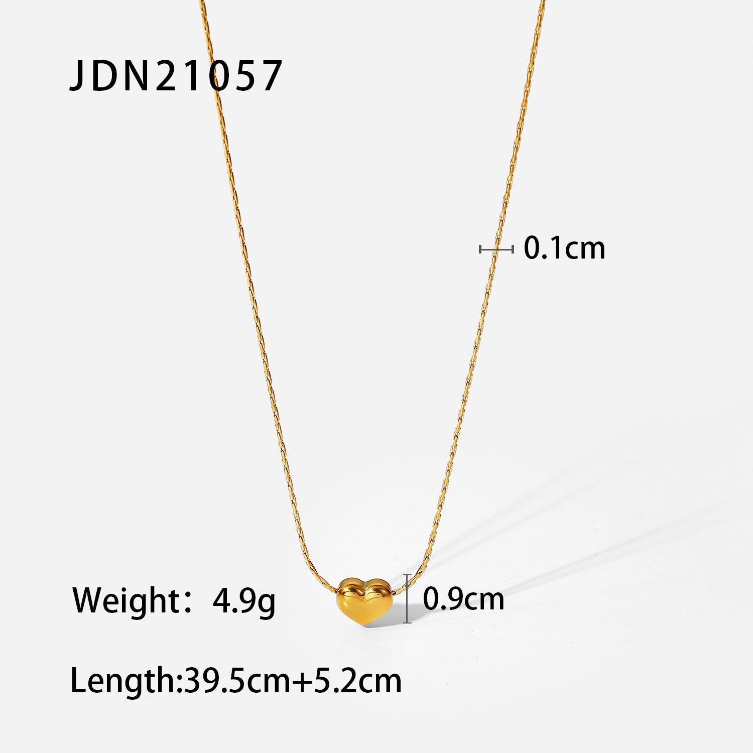 Heart Pendant Necklace – Elegant Titanium Steel Choker