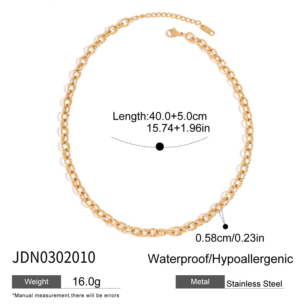 18K Gold Plated Necklace – Elegant Titanium Steel Jewelry