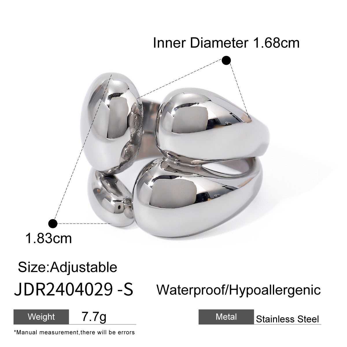 Geometric Silver Ring – Minimalist Titanium Steel Jewelry