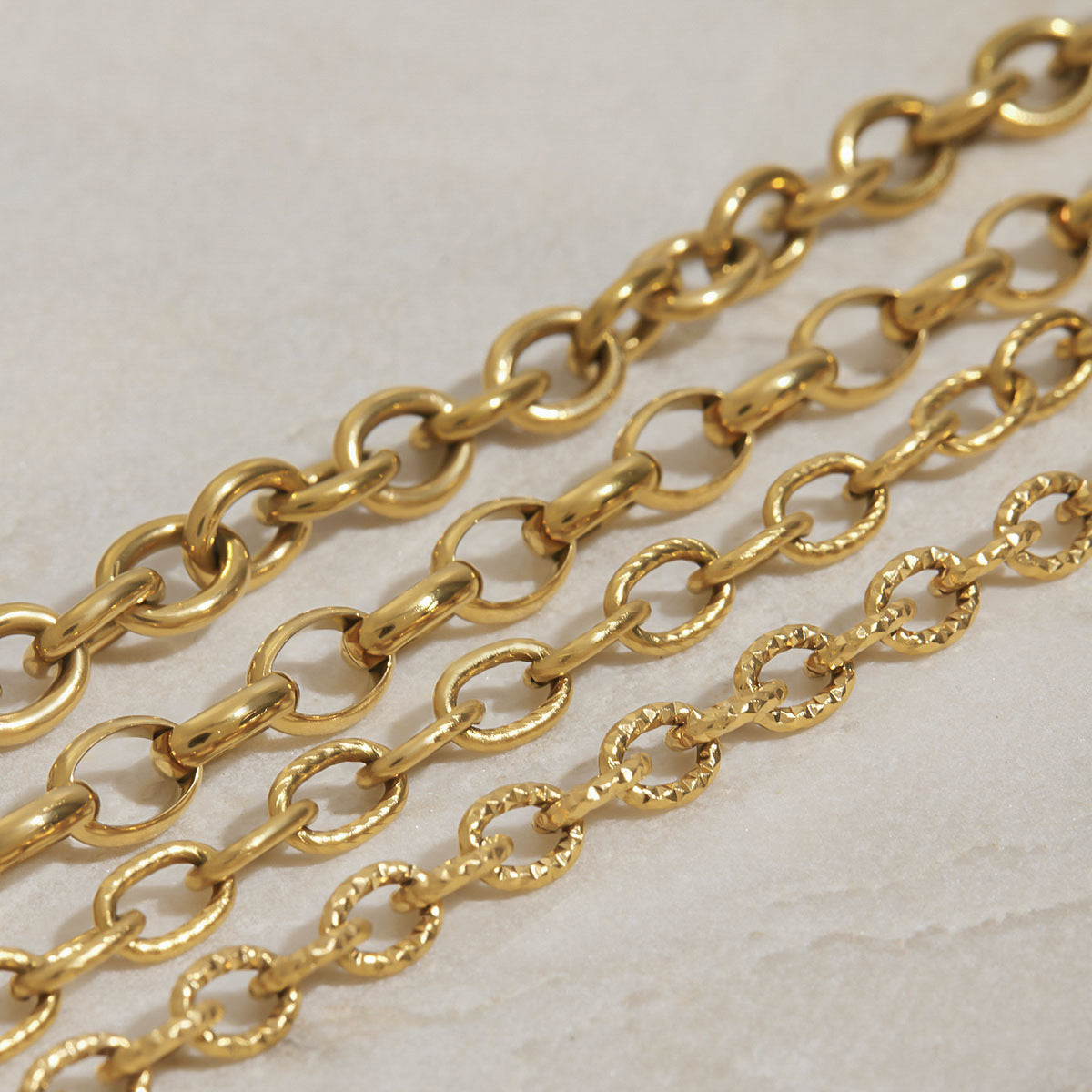 18K Gold Plated Necklace – Elegant Titanium Steel Jewelry