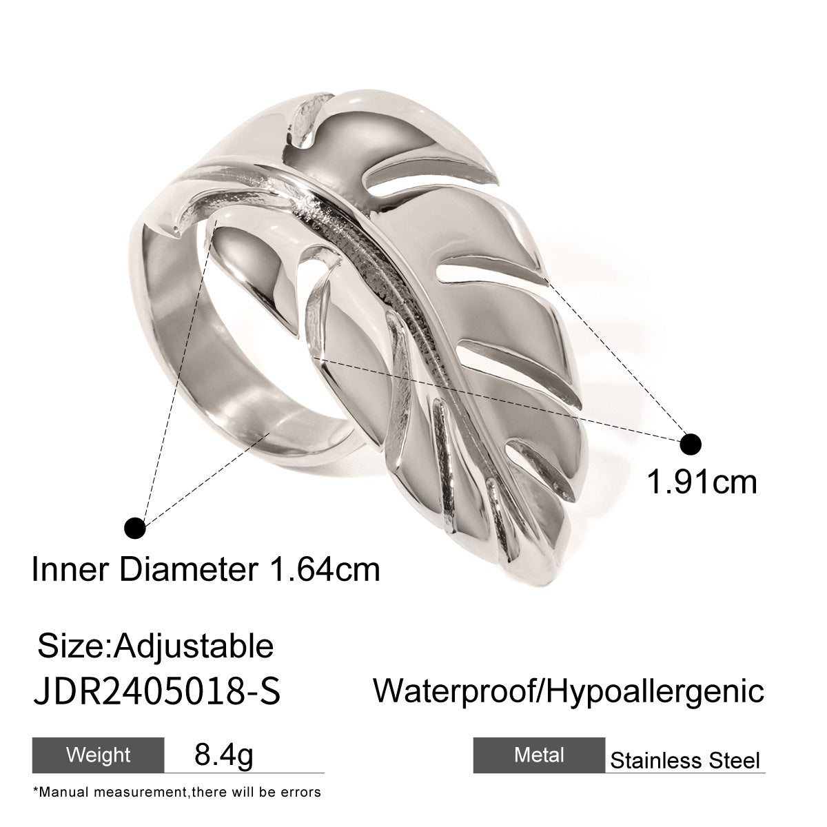 Geometric Silver Ring – Minimalist Titanium Steel Jewelry