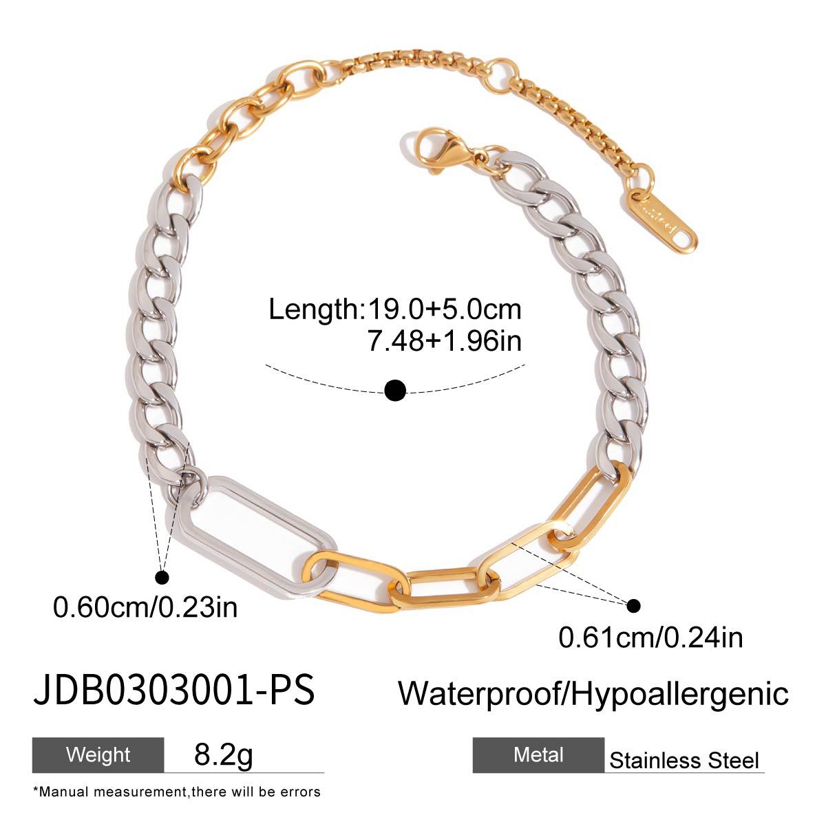 Cuban Zircon Chain Bracelet – Titanium Steel Luxury Jewelry