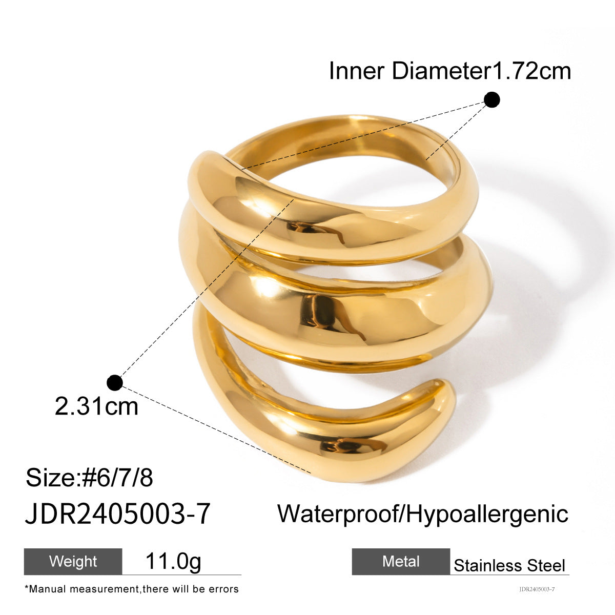 Geometric Silver Ring – Minimalist Titanium Steel Jewelry