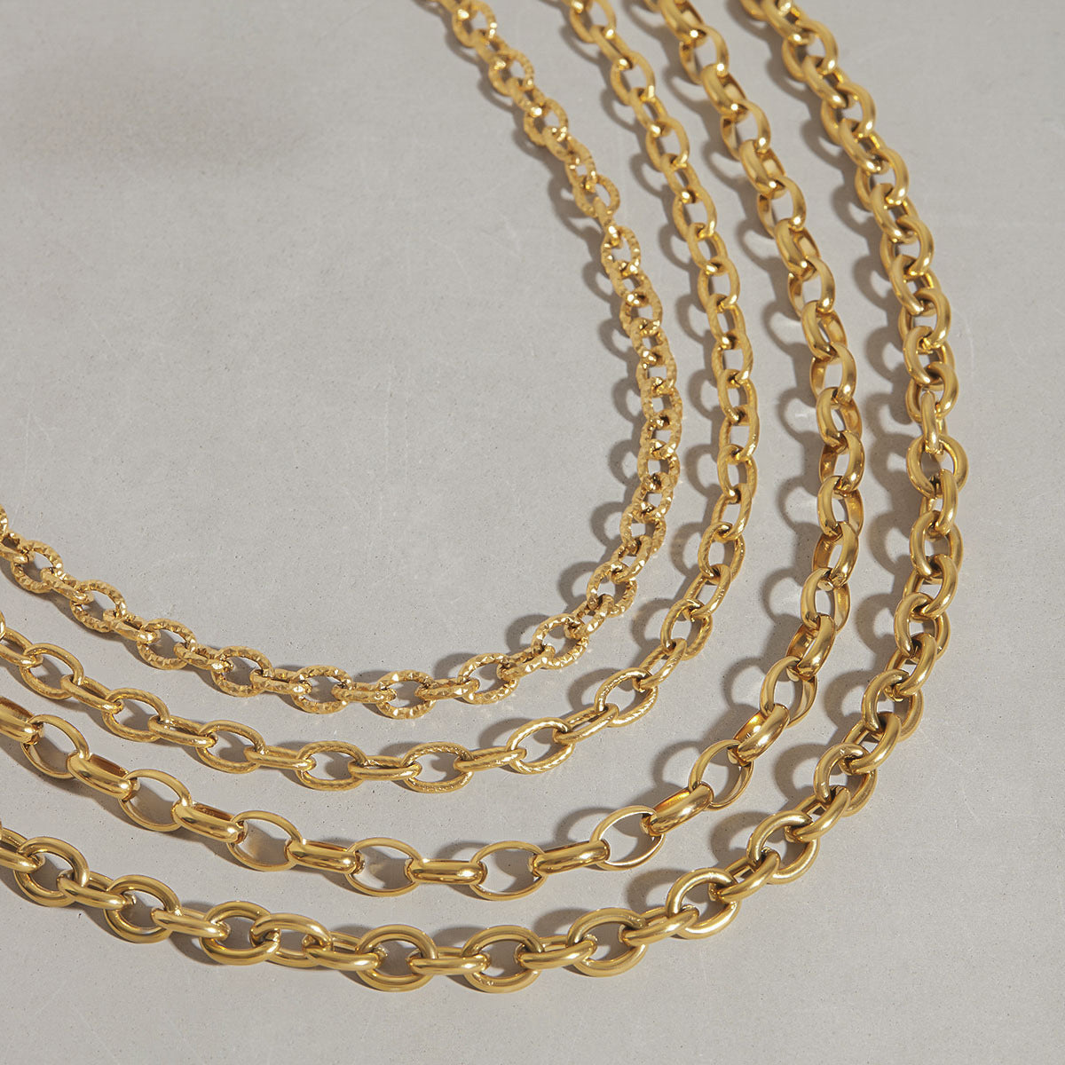 18K Gold Plated Necklace – Elegant Titanium Steel Jewelry