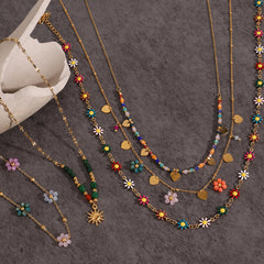 Boho Titanium Steel Necklace – Elegant Vacation-Style Choker