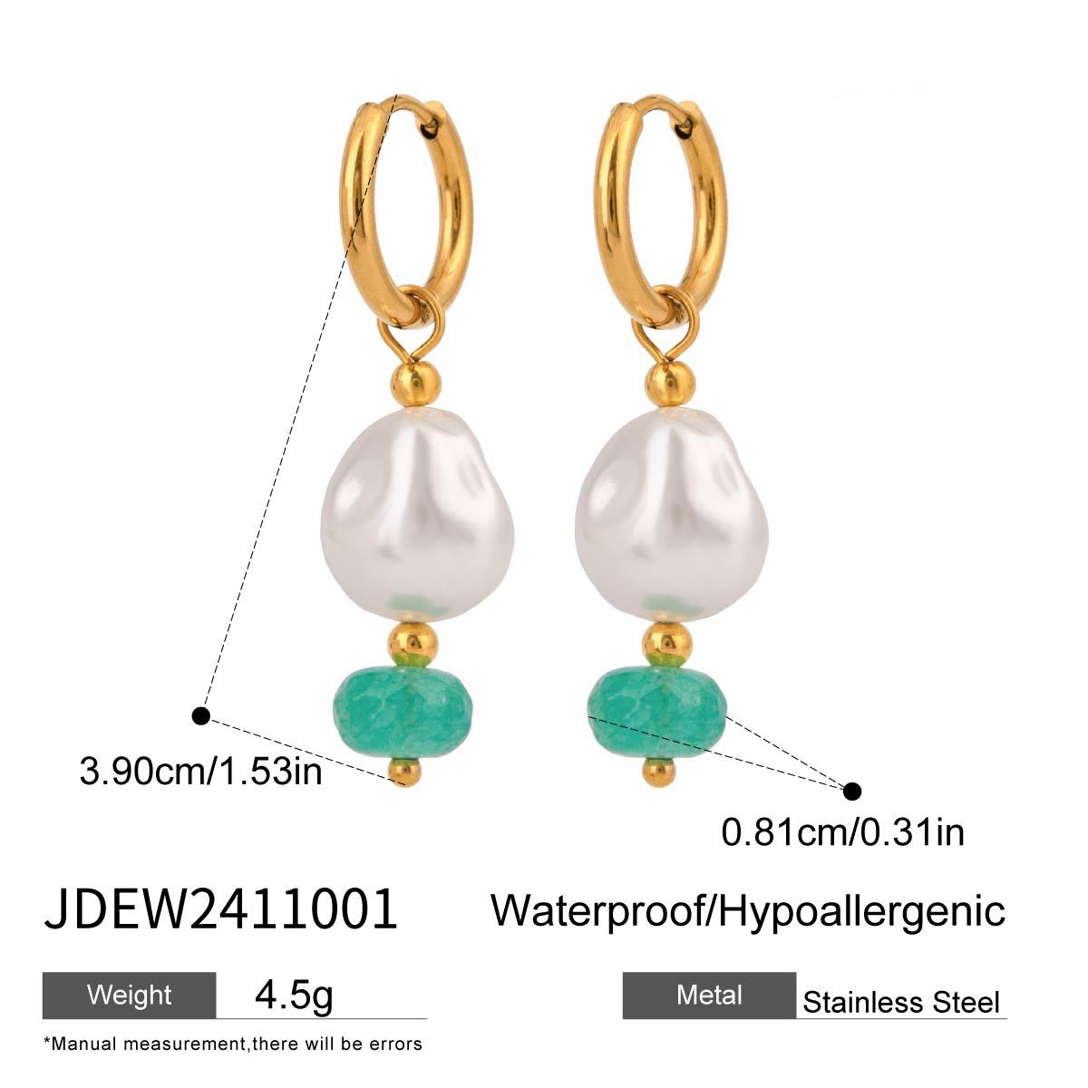 Pearl Stud Earrings – Elegant Titanium Steel Jewelry
