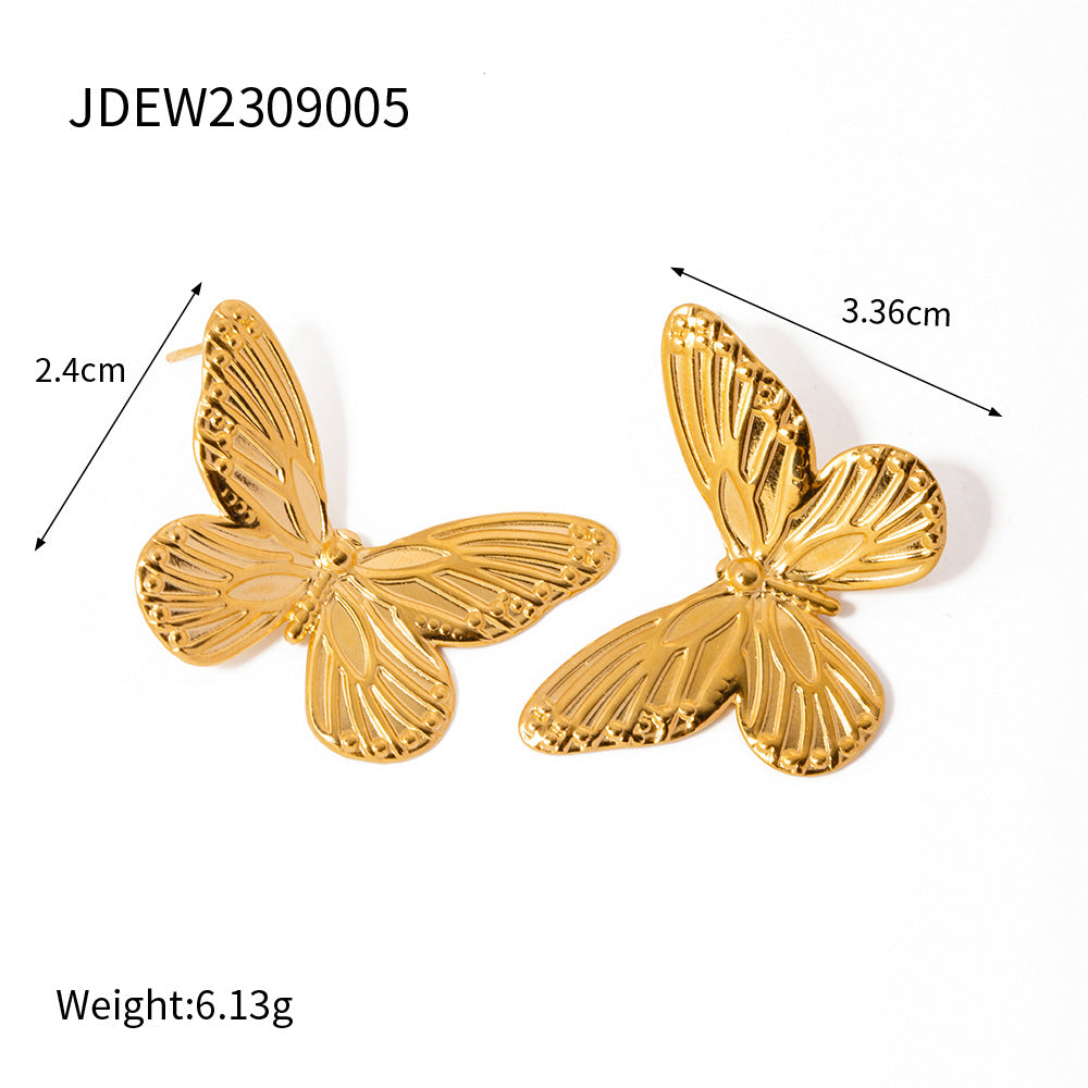Pearl Stud Earrings – Elegant Titanium Steel Jewelry