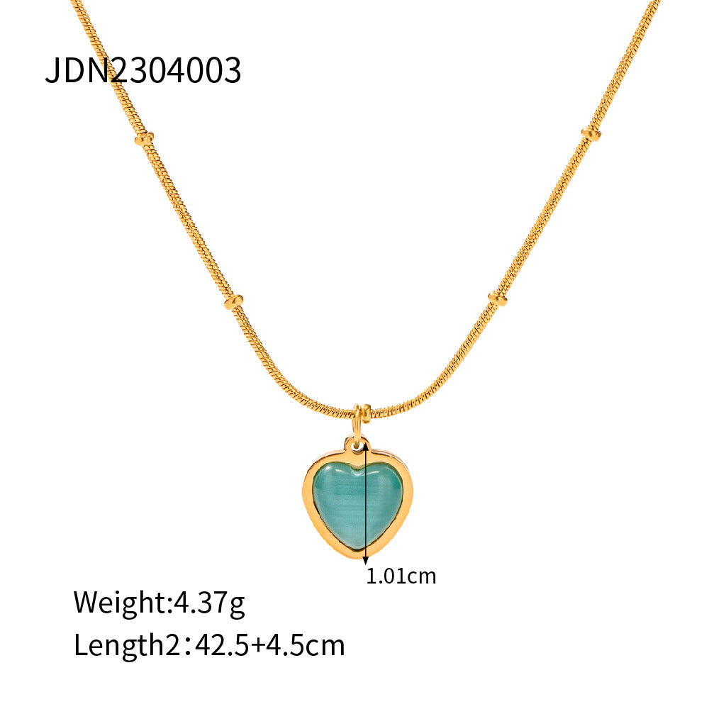 Heart Pendant Necklace – Elegant Titanium Steel Choker