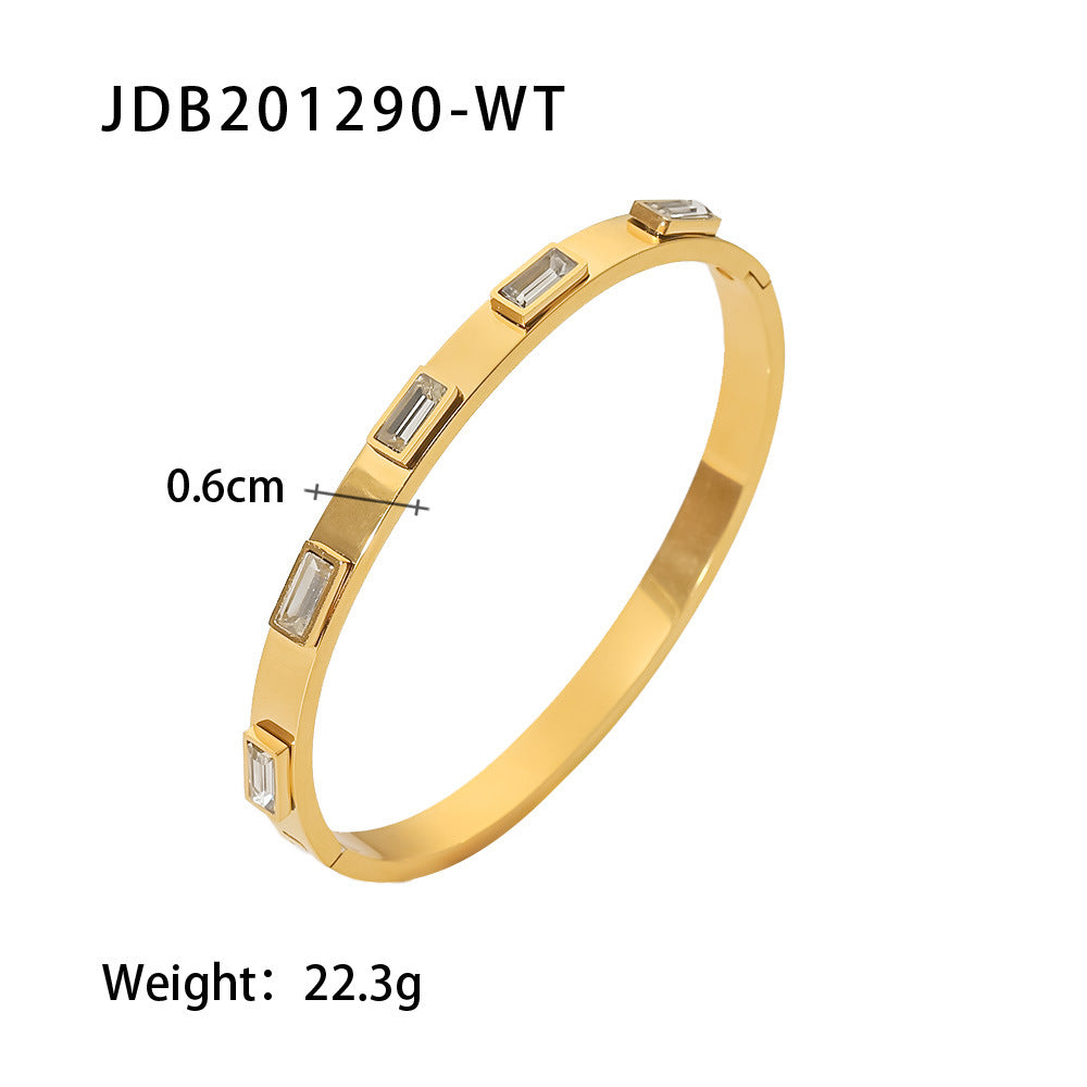 Chain Ring Bracelet – Titanium Steel Hand Jewelry for Women