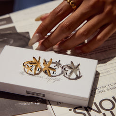 Starfish & Shell Ring – Ocean-Inspired Titanium Steel Jewelry