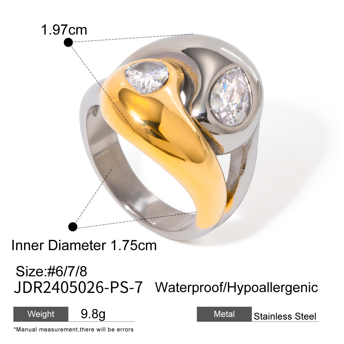 Bold Floral Titanium Steel Ring – Elegant INS-Style Statement Jewelry