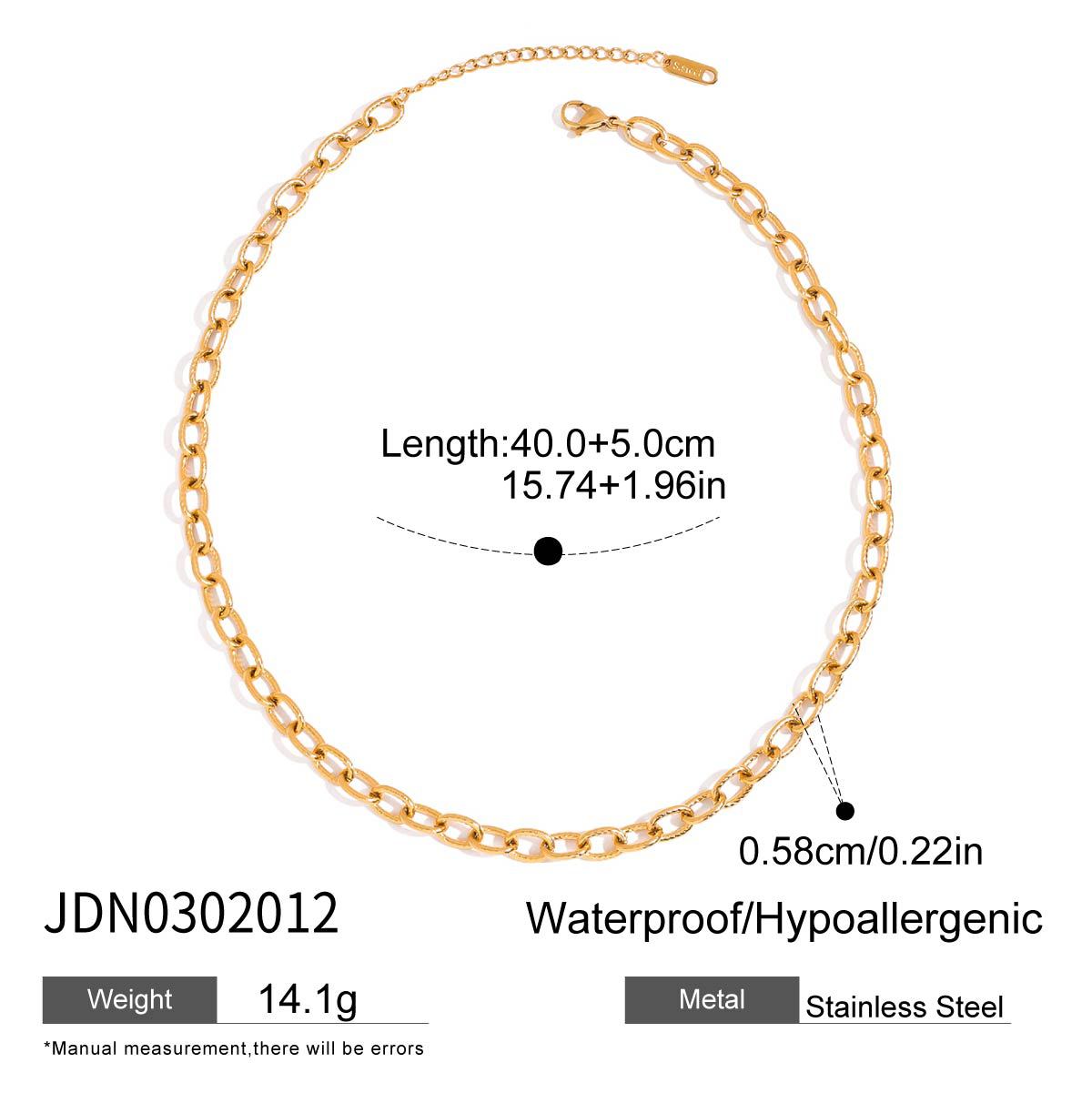 18K Gold Plated Necklace – Elegant Titanium Steel Jewelry