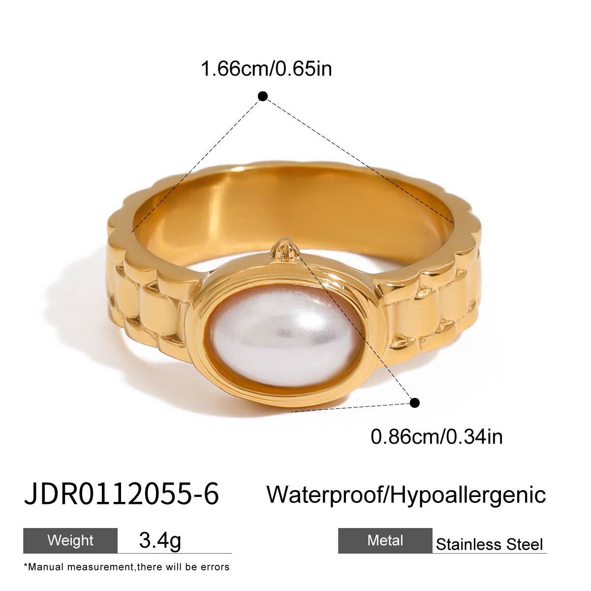 Watch Strap-Inspired Titanium Steel Ring – Minimalist Niche Design