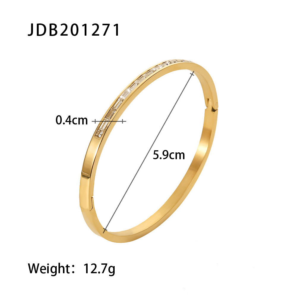 Chain Ring Bracelet – Titanium Steel Hand Jewelry for Women