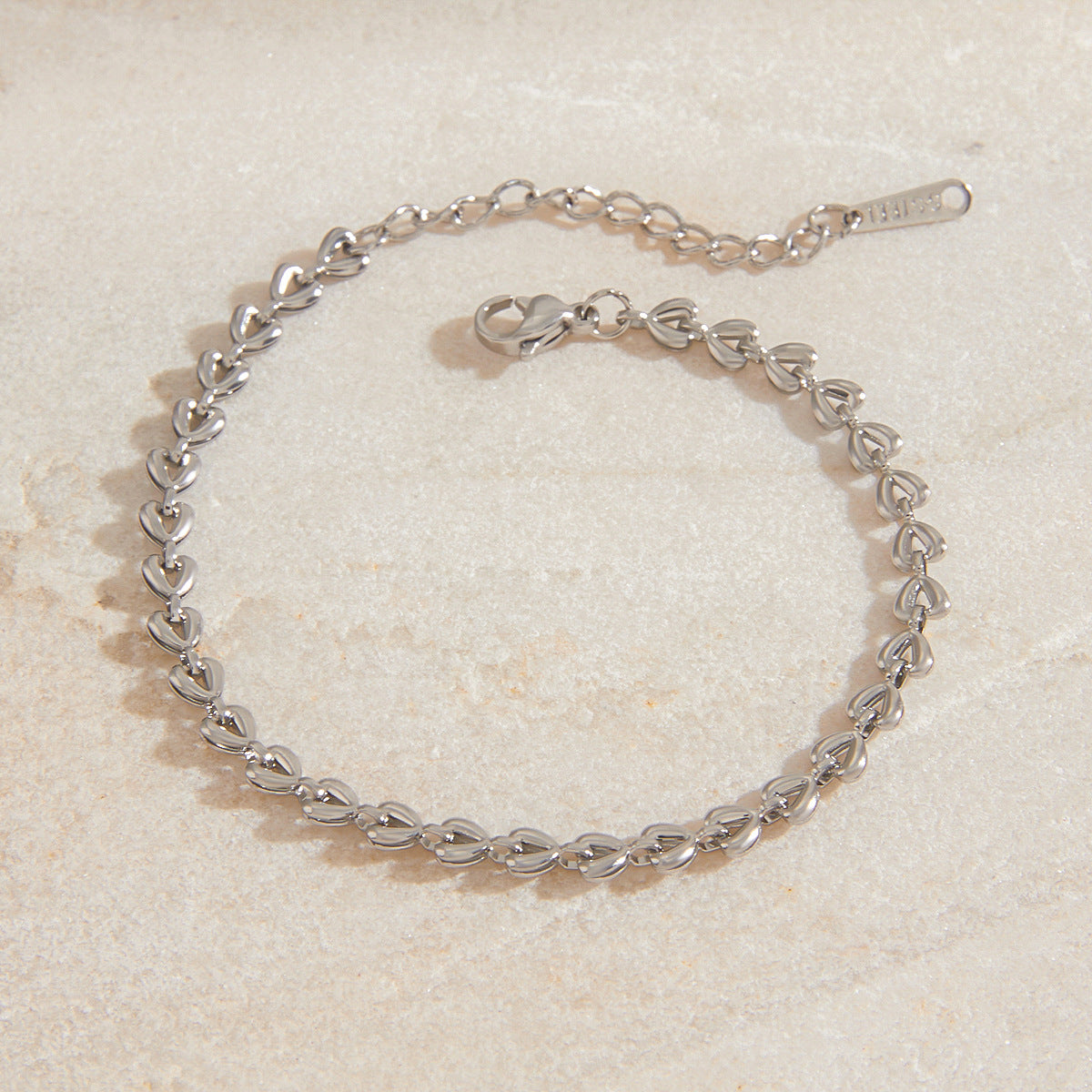 Heart Chain Bracelet – Elegant Titanium Steel Jewelry