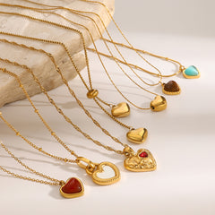 Heart Pendant Necklace – Elegant Titanium Steel Choker