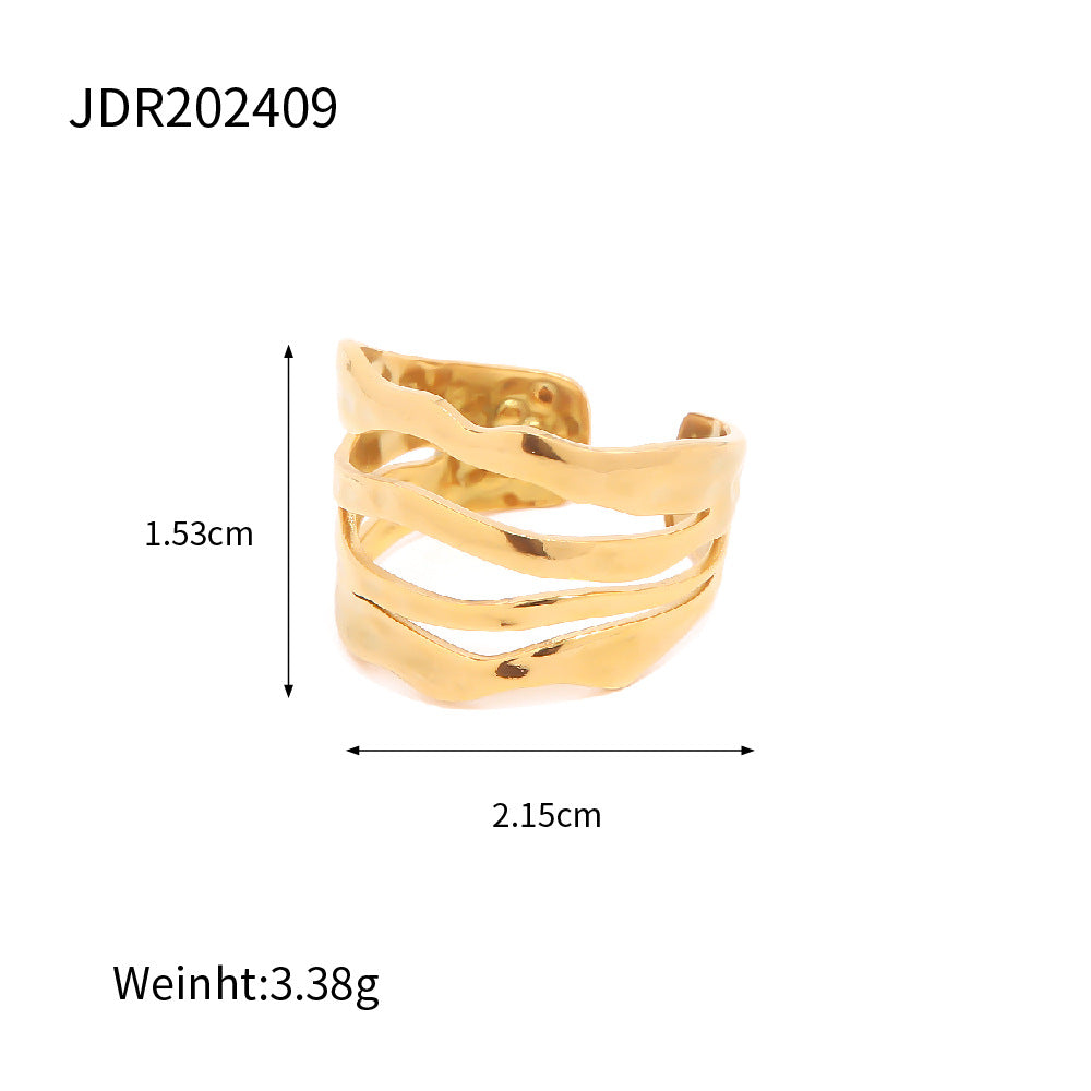 Chain Ring Bracelet – Titanium Steel Hand Jewelry for Women