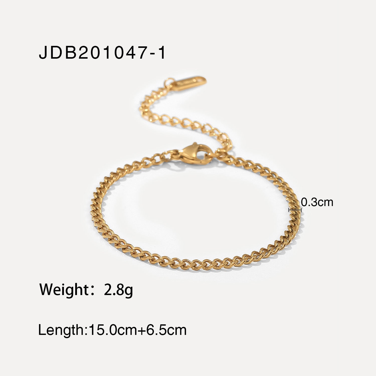 Cuban Link Titanium Steel Bracelet – High-End INS-Style Jewelry