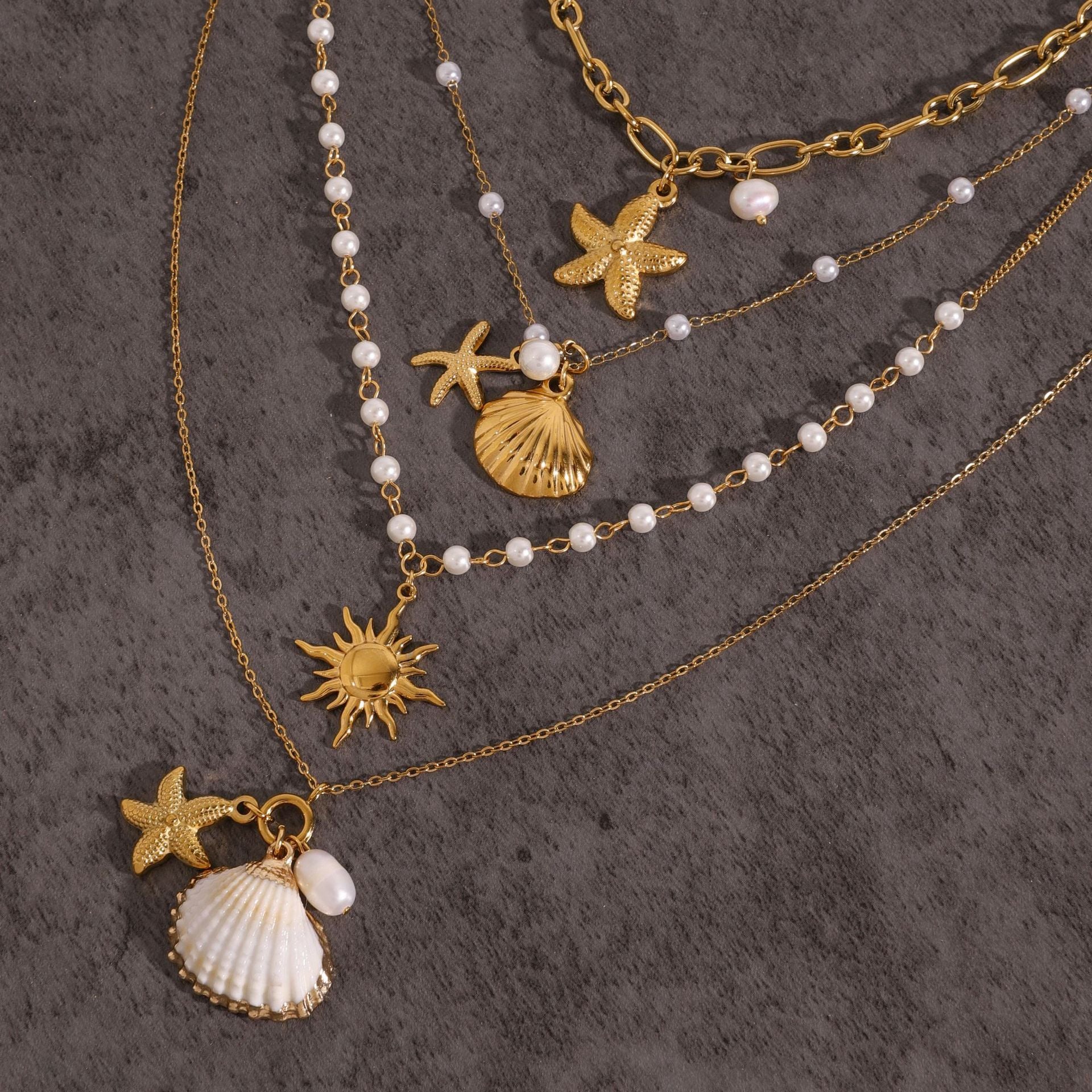 Titanium Steel Shell Necklace – Beach-Inspired Luxury Choker