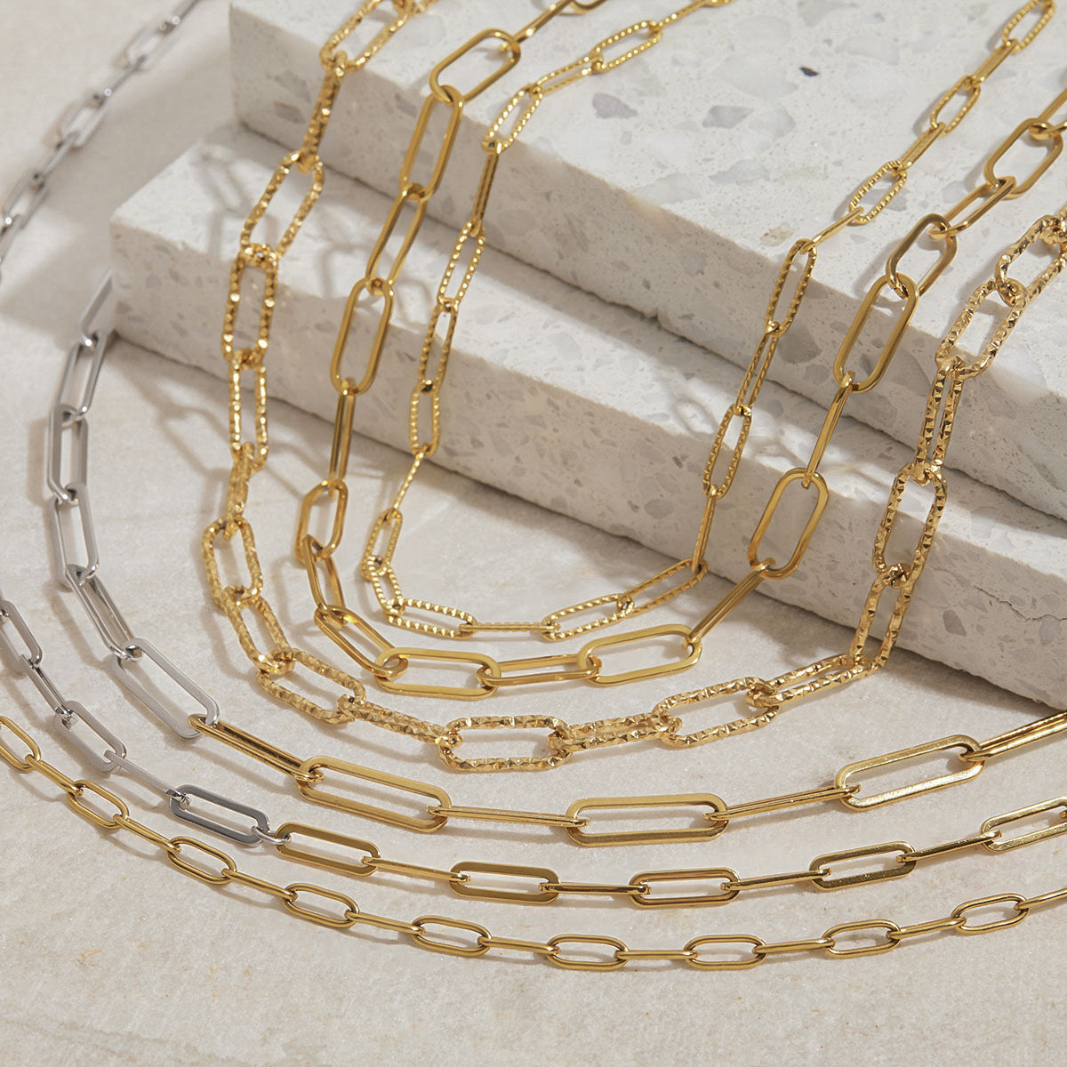 Chain Link Necklace – Minimalist Titanium Steel Jewelry