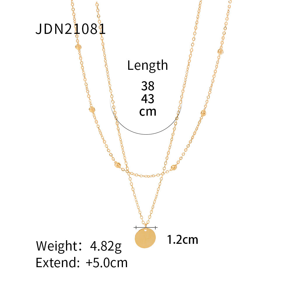 18K Gold Clavicle Necklace – Trendy Titanium Steel Jewelry