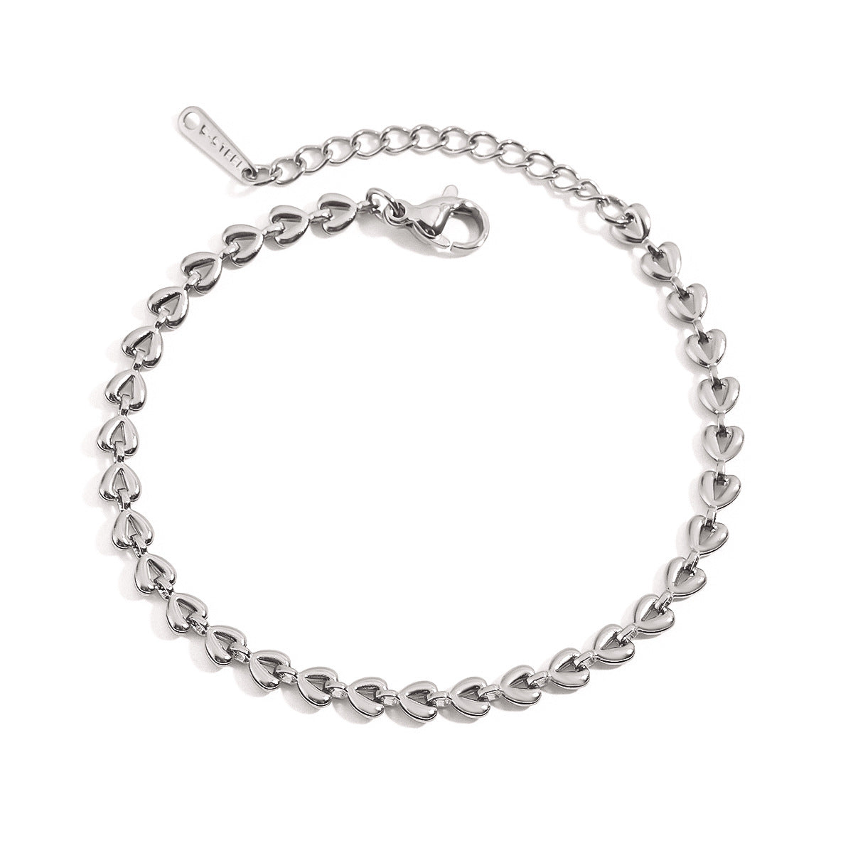 Heart Chain Bracelet – Elegant Titanium Steel Jewelry