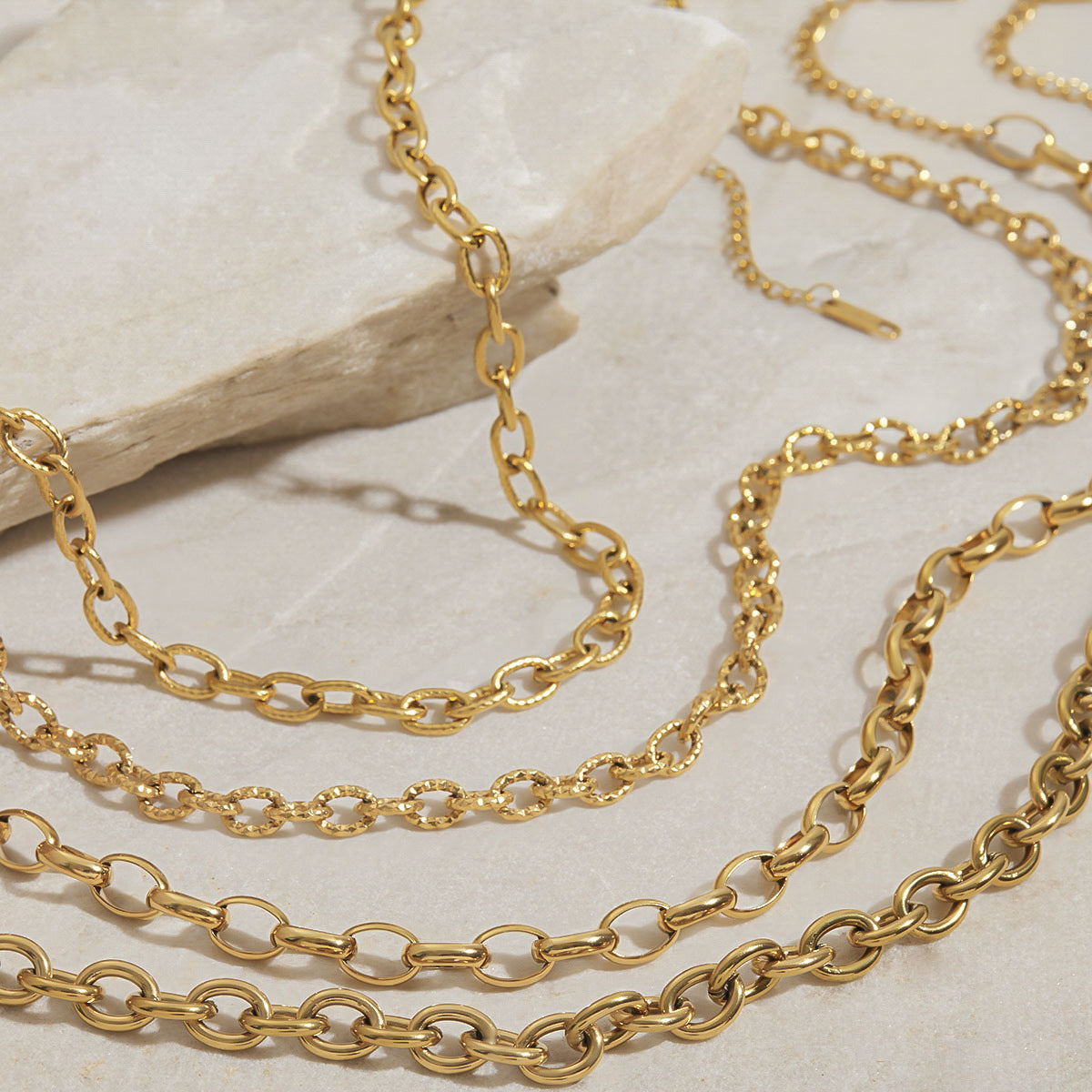 18K Gold Plated Necklace – Elegant Titanium Steel Jewelry