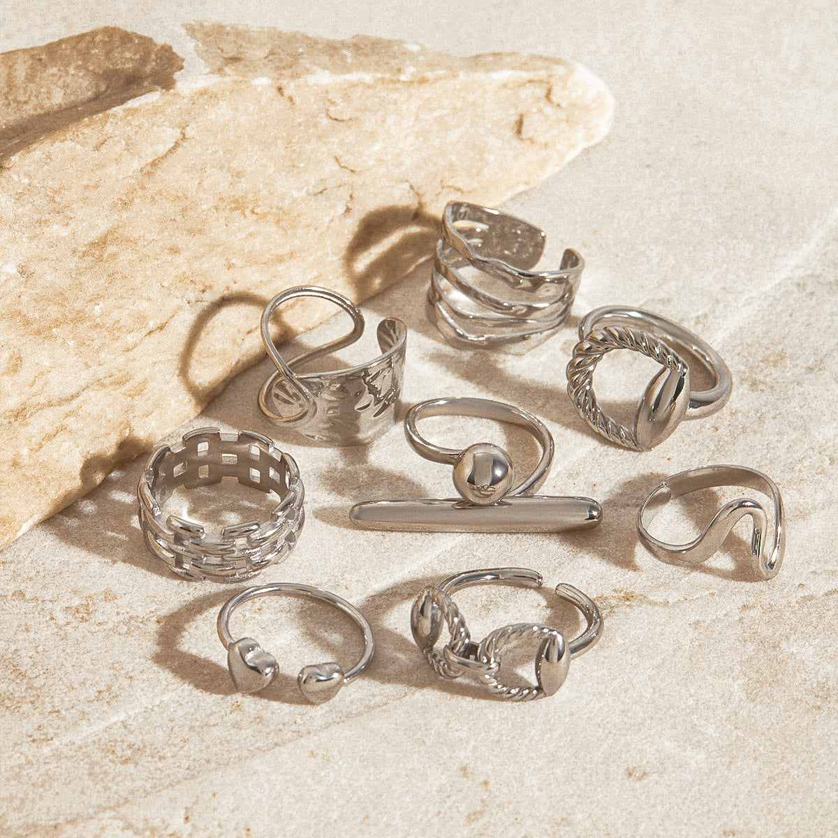 Steel Color Titanium Ring – Minimalist High-End Stainless Steel Jewelry