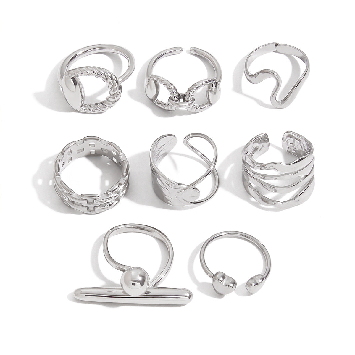 Steel Color Titanium Ring – Minimalist High-End Stainless Steel Jewelry