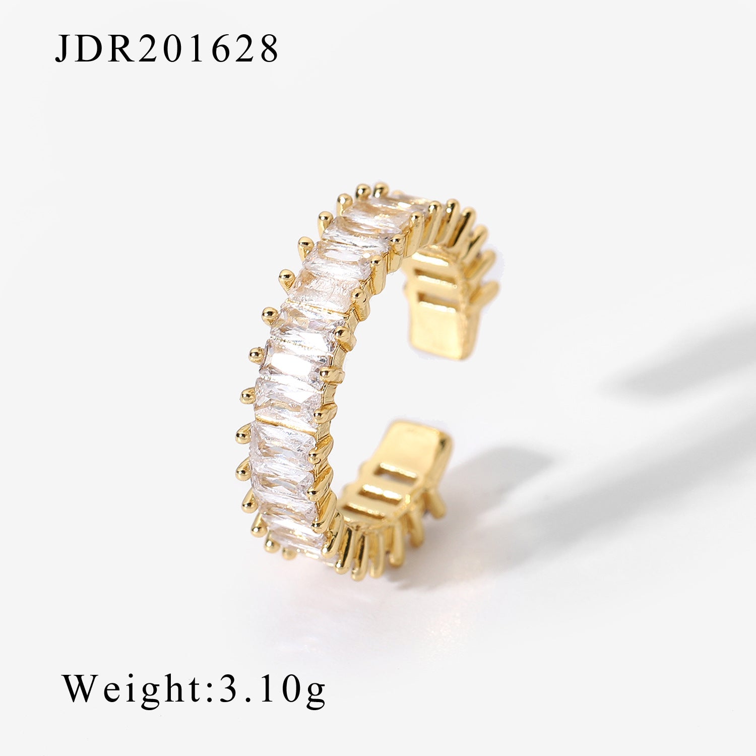 Vintage-Inspired Zirconia Open Ring – Boho High-End Couples Ring