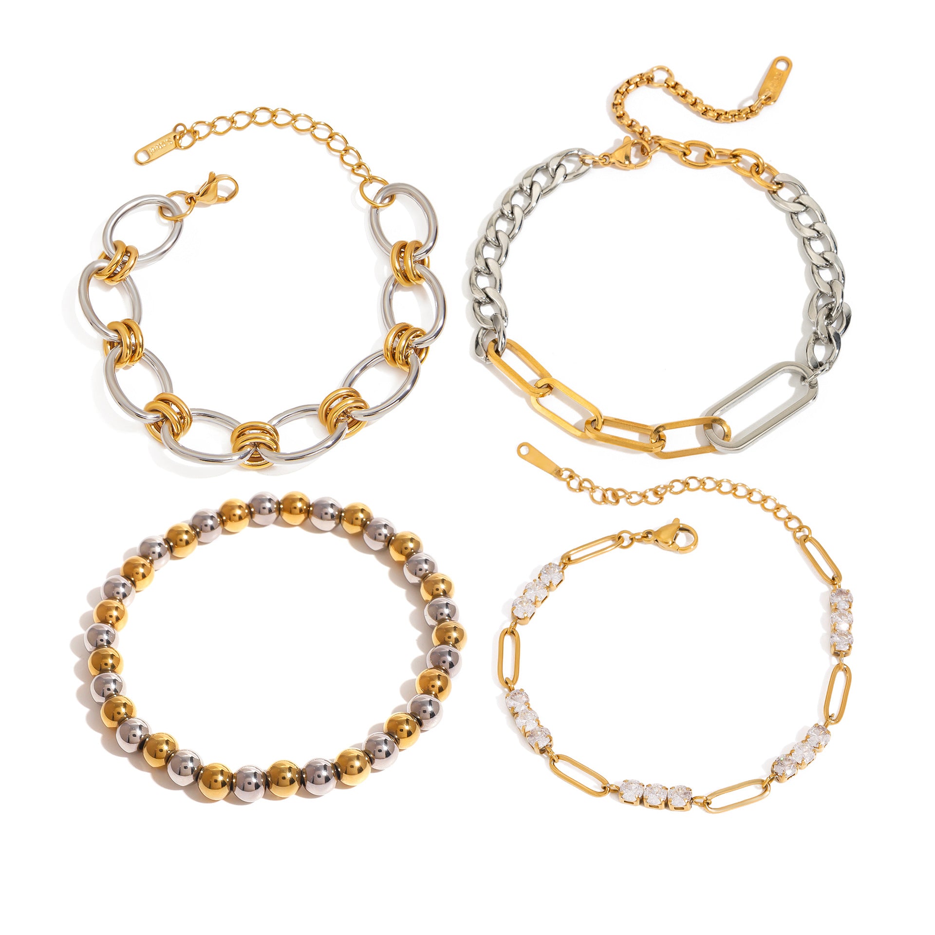 Cuban Zircon Chain Bracelet – Titanium Steel Luxury Jewelry
