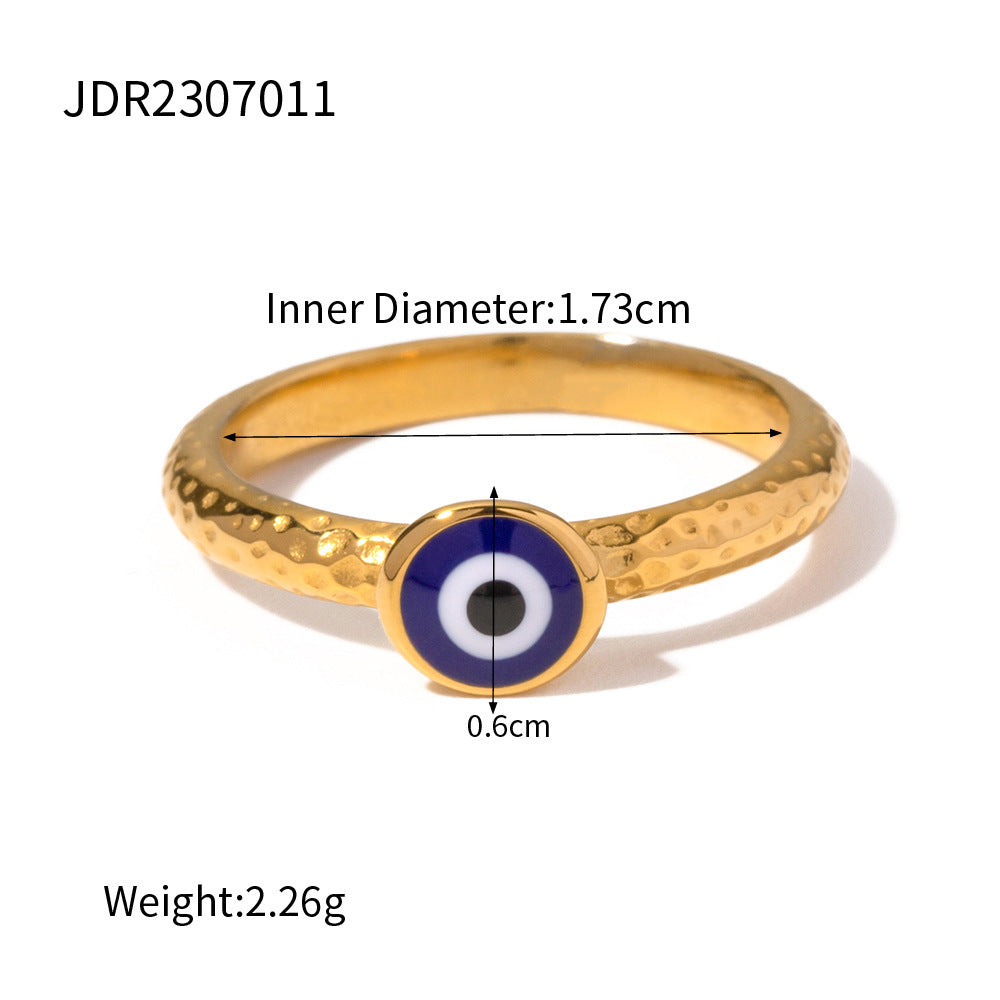 Natural Stone Ring – Unique Titanium Steel Elegant Jewelry