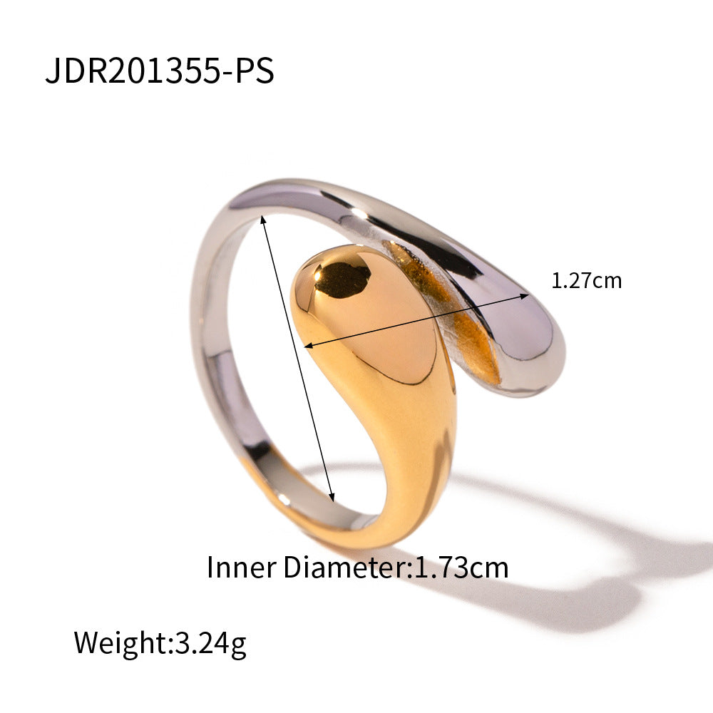 Bold Floral Titanium Steel Ring – Elegant INS-Style Statement Jewelry