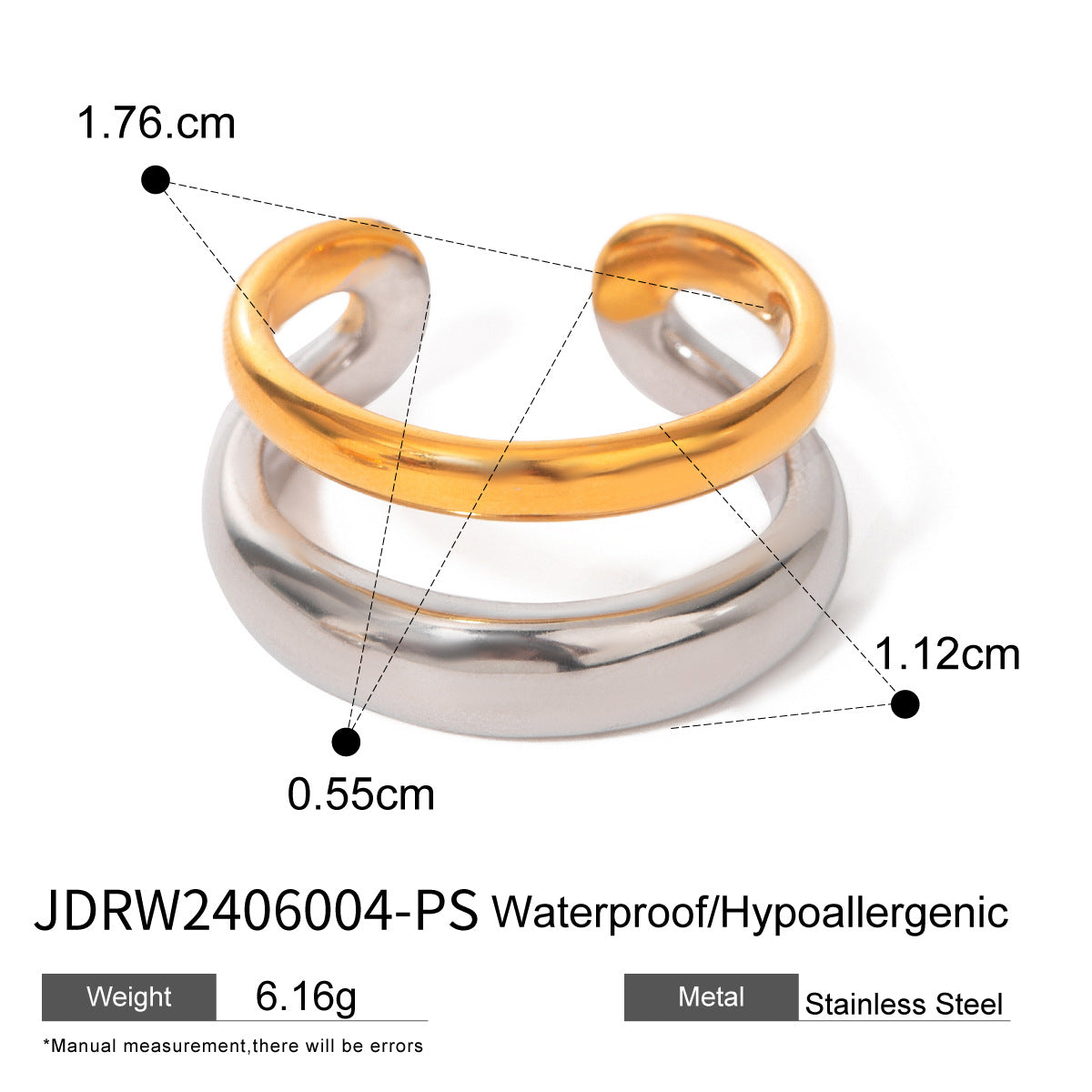 Bold Floral Titanium Steel Ring – Elegant INS-Style Statement Jewelry