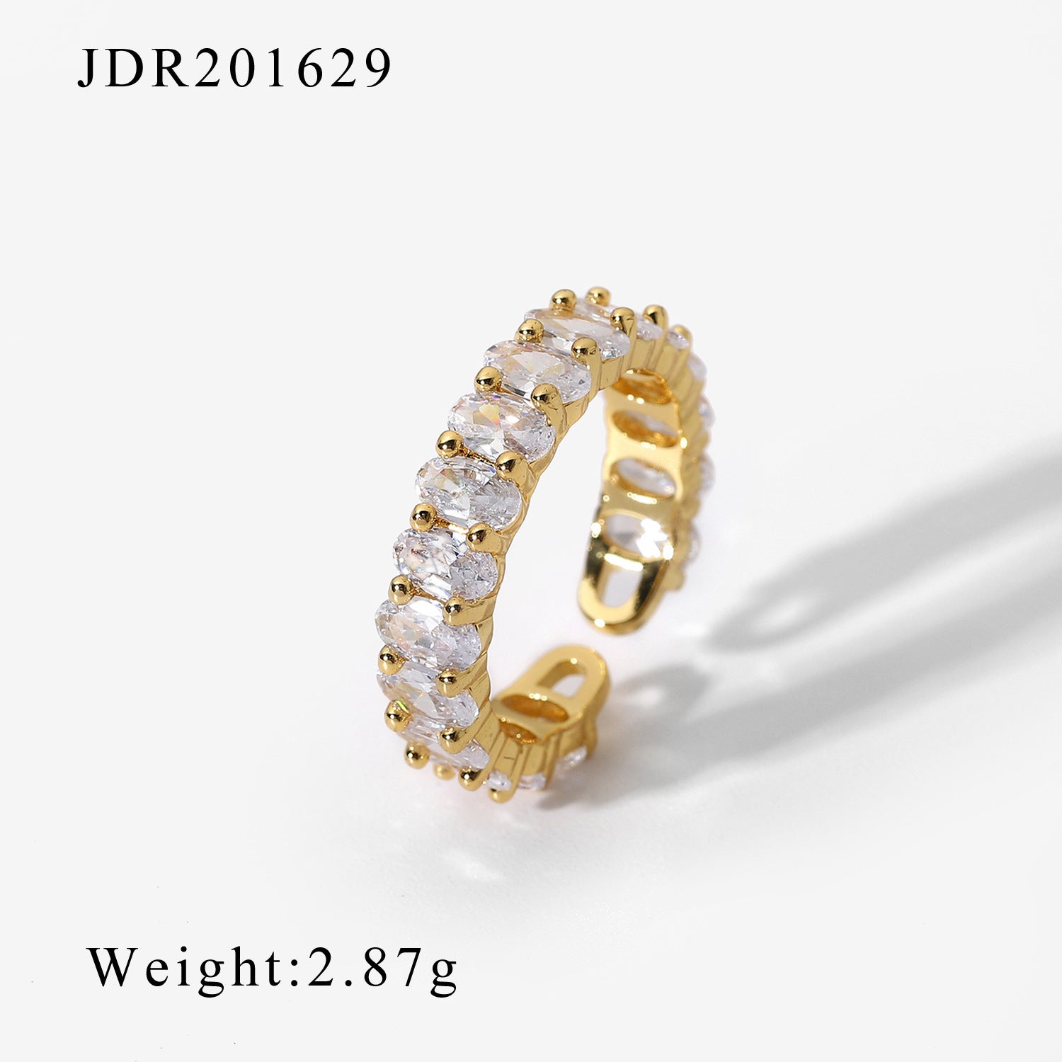 Vintage-Inspired Zirconia Open Ring – Boho High-End Couples Ring
