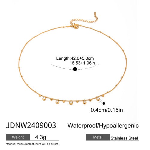 Initial Letter Necklace – Diamond-Inspired Titanium Steel Choker