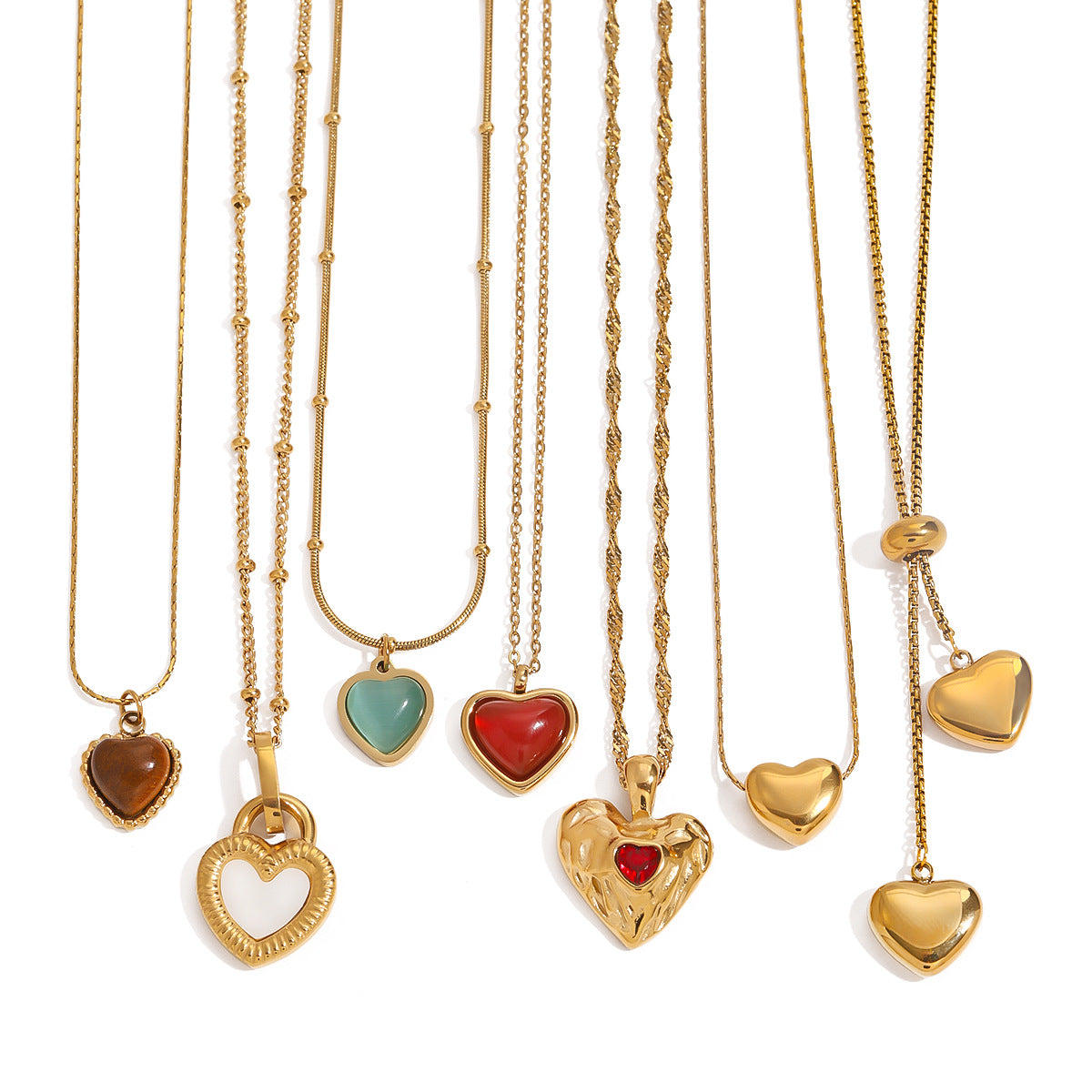 Heart Pendant Necklace – Elegant Titanium Steel Choker