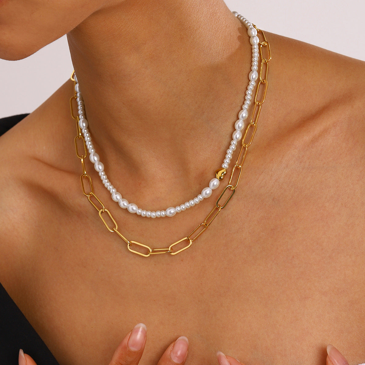Chain Link Necklace – Minimalist Titanium Steel Jewelry