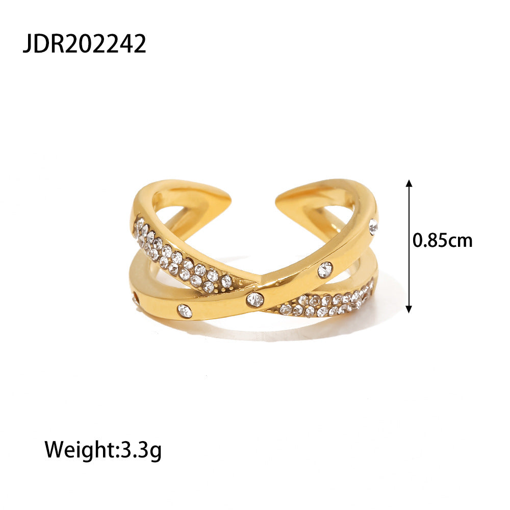 Chain Ring Bracelet – Titanium Steel Hand Jewelry for Women
