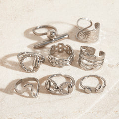 Steel Color Titanium Ring – Minimalist High-End Stainless Steel Jewelry