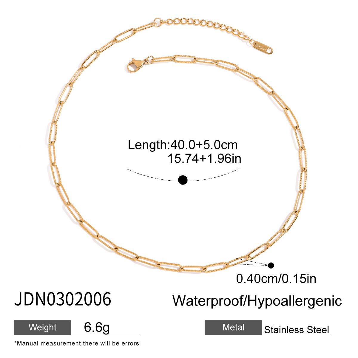 Chain Link Necklace – Minimalist Titanium Steel Jewelry