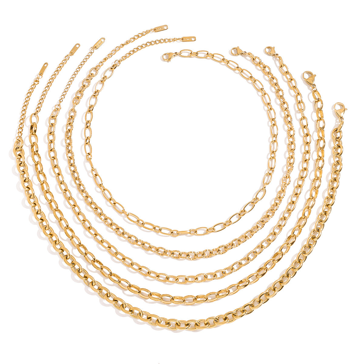 18K Gold Plated Necklace – Elegant Titanium Steel Jewelry