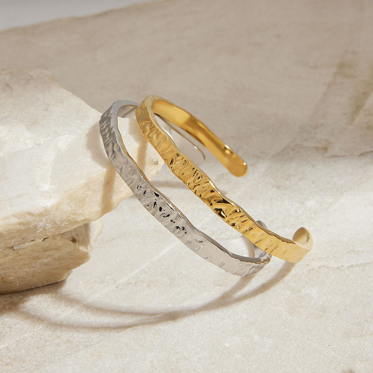 18K Gold Stainless Steel Bracelet – Elegant Titanium Steel Bangle