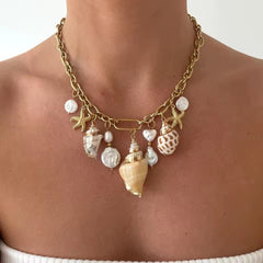 Titanium Steel Shell Necklace – Beach-Inspired Luxury Choker